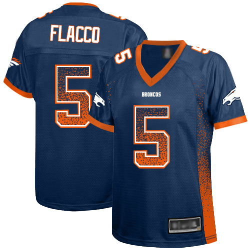 Nike Broncos #5 Joe Flacco Blue Alternate Women's Stitched NFL Elite Drift Fashion Jersey Nike Broncos #5 Joe Flacco Blue Alternate Women's Stitched NFL Elite Drift Fashion Jersey