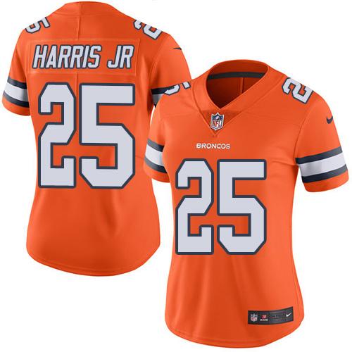 Nike Broncos #25 Chris Harris Jr Orange Women's Stitched NFL Limited Rush Jersey Nike Broncos #25 Chris Harris Jr Orange Women's Stitched NFL Limited Rush Jersey