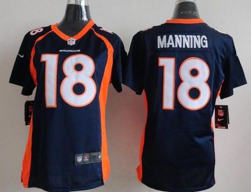 Nike Broncos #18 Peyton Manning Blue Alternate Women's Stitched NFL New Elite Jersey Nike Broncos #18 Peyton Manning Blue Alternate Women's Stitched NFL New Elite Jersey