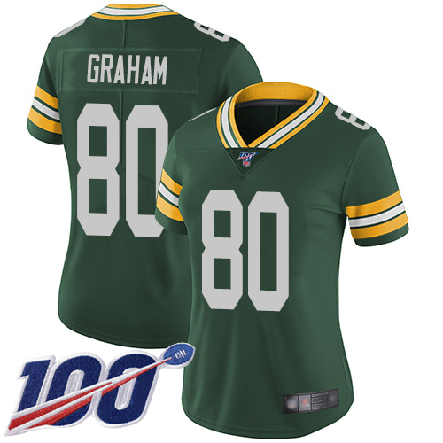 Nike Packers #80 Jimmy Graham Green Team Color Women's Stitched NFL 100th Season Vapor Limited Jersey Nike Packers #80 Jimmy Graham Green Team Color Women's Stitched NFL 100th Season Vapor Limited Jersey