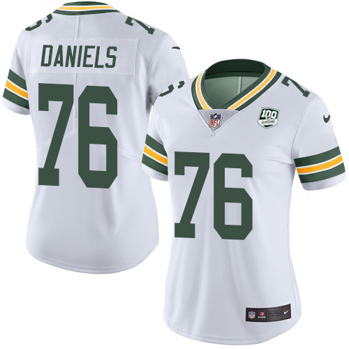 Nike Packers #76 Mike Daniels White Women's 100th Season Stitched NFL Vapor Untouchable Limited Jersey Nike Packers #76 Mike Daniels White Women's 100th Season Stitched NFL Vapor Untouchable Limited Jersey