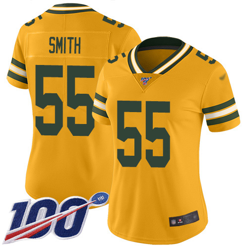 Nike Packers #55 Za'Darius Smith Gold Women's Stitched NFL Limited Inverted Legend 100th Season Jersey Nike Packers #55 Za'Darius Smith Gold Women's Stitched NFL Limited Inverted Legend 100th Season Jersey