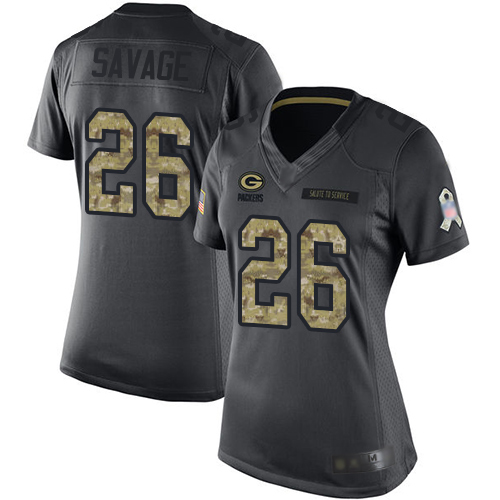 Nike Packers #26 Darnell Savage Black Women's Stitched NFL Limited 2016 Salute to Service Jersey Nike Packers #26 Darnell Savage Black Women's Stitched NFL Limited 2016 Salute to Service Jersey
