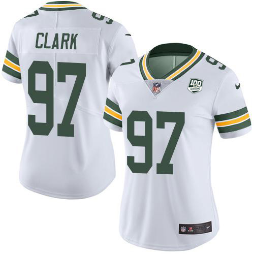 Nike Packers #97 Kenny Clark White Women's 100th Season Stitched NFL Vapor Untouchable Limited Jersey Nike Packers #97 Kenny Clark White Women's 100th Season Stitched NFL Vapor Untouchable Limited Jersey