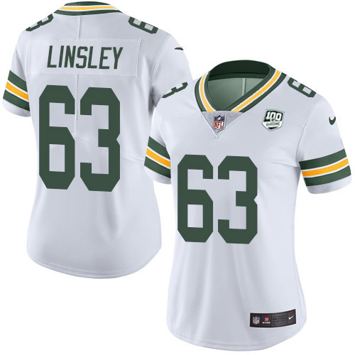 Nike Packers #63 Corey Linsley White Women's 100th Season Stitched NFL Vapor Untouchable Limited Jersey Nike Packers #63 Corey Linsley White Women's 100th Season Stitched NFL Vapor Untouchable Limited Jersey