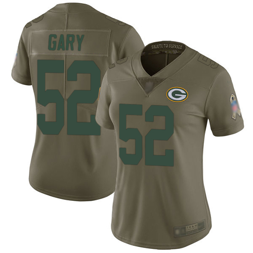 Nike Packers #52 Rashan Gary Olive Women's Stitched NFL Limited 2017 Salute to Service Jersey Nike Packers #52 Rashan Gary Olive Women's Stitched NFL Limited 2017 Salute to Service Jersey