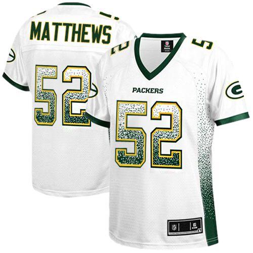 Nike Packers #52 Clay Matthews White Women's Stitched NFL Elite Drift Fashion Jersey Nike Packers #52 Clay Matthews White Women's Stitched NFL Elite Drift Fashion Jersey