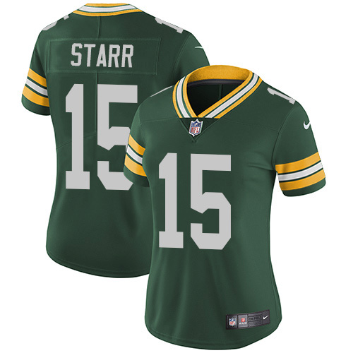Nike Packers #15 Bart Starr Green Team Color Women's Stitched NFL Vapor Untouchable Limited Jersey Nike Packers #15 Bart Starr Green Team Color Women's Stitched NFL Vapor Untouchable Limited Jersey