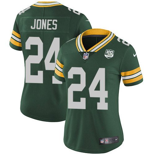 Nike Packers #24 Josh Jones Green Team Color Women's 100th Season Stitched NFL Vapor Untouchable Limited Jersey Nike Packers #24 Josh Jones Green Team Color Women's 100th Season Stitched NFL Vapor Untouchable Limited Jersey