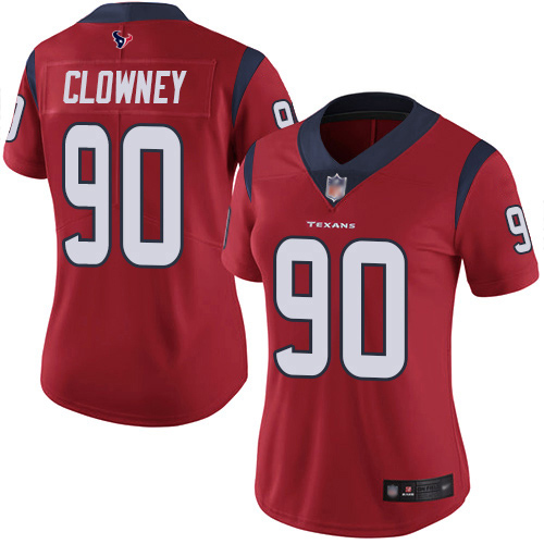 Nike Texans #90 Jadeveon Clowney Red Alternate Women's Stitched NFL Vapor Untouchable Limited Jersey Nike Texans #90 Jadeveon Clowney Red Alternate Women's Stitched NFL Vapor Untouchable Limited Jersey