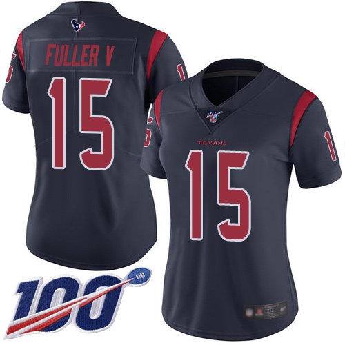 Nike Texans #15 Will Fuller V Navy Blue Women's Stitched NFL Limited Rush 100th Season Jersey Nike Texans #15 Will Fuller V Navy Blue Women's Stitched NFL Limited Rush 100th Season Jersey