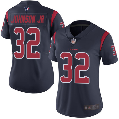 Nike Texans #32 Lonnie Johnson Jr. Navy Blue Women's Stitched NFL Limited Rush Jersey Nike Texans #32 Lonnie Johnson Jr. Navy Blue Women's Stitched NFL Limited Rush Jersey