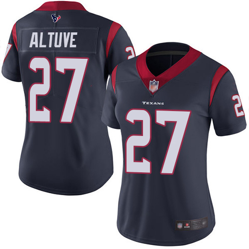 Nike Texans #27 Jose Altuve Navy Blue Team Color Women's Stitched NFL Vapor Untouchable Limited Jersey Nike Texans #27 Jose Altuve Navy Blue Team Color Women's Stitched NFL Vapor Untouchable Limited Jersey