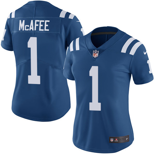 Nike Colts #1 Pat McAfee Royal Blue Team Color Women's Stitched NFL Vapor Untouchable Limited Jersey Nike Colts #1 Pat McAfee Royal Blue Team Color Women's Stitched NFL Vapor Untouchable Limited Jersey