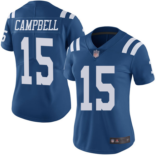 Nike Colts #15 Parris Campbell Royal Blue Women's Stitched NFL Limited Rush Jersey Nike Colts #15 Parris Campbell Royal Blue Women's Stitched NFL Limited Rush Jersey