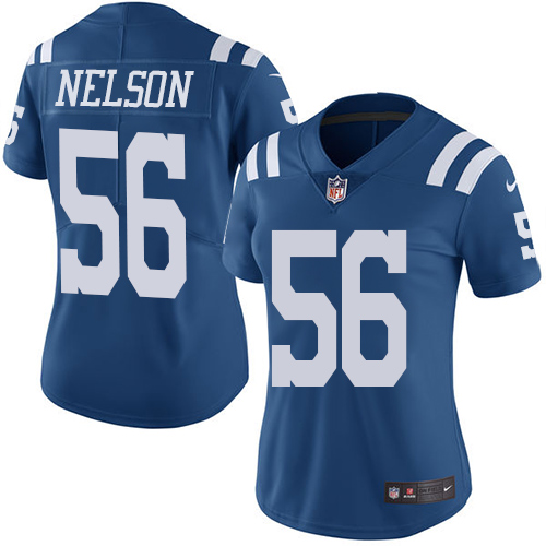 Nike Colts #56 Quenton Nelson Royal Blue Women's Stitched NFL Limited Rush Jersey Nike Colts #56 Quenton Nelson Royal Blue Women's Stitched NFL Limited Rush Jersey