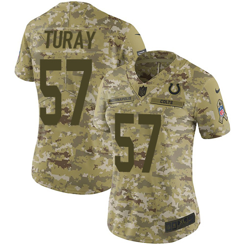 Nike Colts #57 Kemoko Turay Camo Women's Stitched NFL Limited 2018 Salute to Service Jersey Nike Colts #57 Kemoko Turay Camo Women's Stitched NFL Limited 2018 Salute to Service Jersey