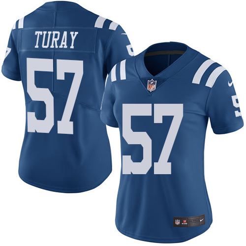 Nike Colts #57 Kemoko Turay Royal Blue Women's Stitched NFL Limited Rush Jersey Nike Colts #57 Kemoko Turay Royal Blue Women's Stitched NFL Limited Rush Jersey
