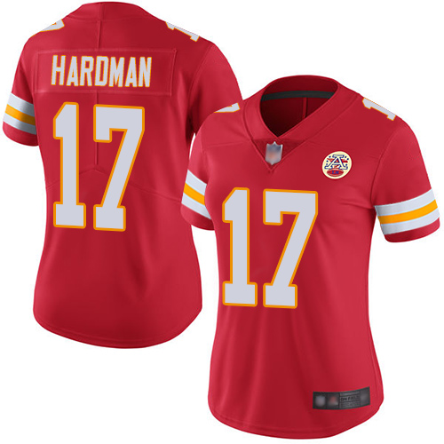Nike Chiefs #17 Mecole Hardman Red Team Color Women's Stitched NFL Vapor Untouchable Limited Jersey Nike Chiefs #17 Mecole Hardman Red Team Color Women's Stitched NFL Vapor Untouchable Limited Jersey