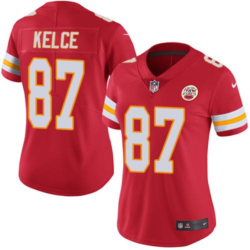 Nike Chiefs #87 Travis Kelce Red Team Color Women's Stitched NFL Vapor Untouchable Limited Jersey Nike Chiefs #87 Travis Kelce Red Team Color Women's Stitched NFL Vapor Untouchable Limited Jersey