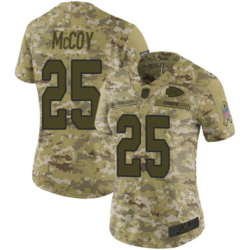 Nike Chiefs #25 LeSean McCoy Camo Women's Stitched NFL Limited 2018 Salute to Service Jersey Nike Chiefs #25 LeSean McCoy Camo Women's Stitched NFL Limited 2018 Salute to Service Jersey