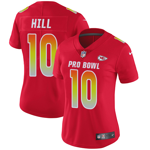 Nike Chiefs #10 Tyreek Hill Red Women's Stitched NFL Limited AFC 2019 Pro Bowl Jersey Nike Chiefs #10 Tyreek Hill Red Women's Stitched NFL Limited AFC 2019 Pro Bowl Jersey