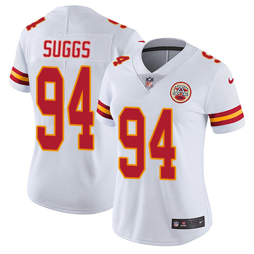 Nike Chiefs #94 Terrell Suggs White Women's Stitched NFL Vapor Untouchable Limited Jersey Nike Chiefs #94 Terrell Suggs White Women's Stitched NFL Vapor Untouchable Limited Jersey