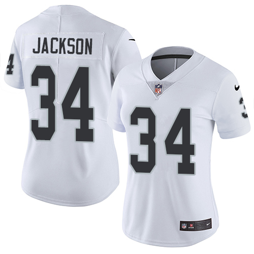 Nike Raiders #34 Bo Jackson White Women's Stitched NFL Vapor Untouchable Limited Jersey Nike Raiders #34 Bo Jackson White Women's Stitched NFL Vapor Untouchable Limited Jersey