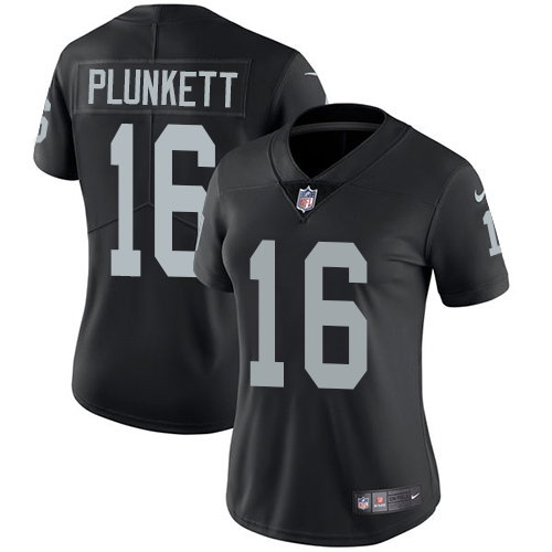 Nike Raiders #16 Jim Plunkett Black Team Color Women's Stitched NFL Vapor Untouchable Limited Jersey Nike Raiders #16 Jim Plunkett Black Team Color Women's Stitched NFL Vapor Untouchable Limited Jersey