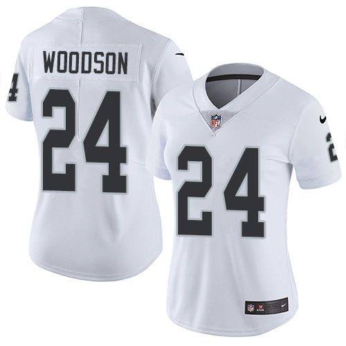 Nike Raiders #24 Charles Woodson White Women's Stitched NFL Vapor Untouchable Limited Jersey Nike Raiders #24 Charles Woodson White Women's Stitched NFL Vapor Untouchable Limited Jersey