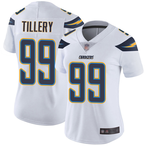 Nike Chargers #99 Jerry Tillery White Women's Stitched NFL Vapor Untouchable Limited Jersey Nike Chargers #99 Jerry Tillery White Women's Stitched NFL Vapor Untouchable Limited Jersey