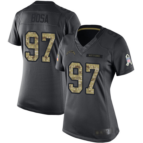 Nike Chargers #97 Joey Bosa Black Women's Stitched NFL Limited 2016 Salute to Service Jersey Nike Chargers #97 Joey Bosa Black Women's Stitched NFL Limited 2016 Salute to Service Jersey