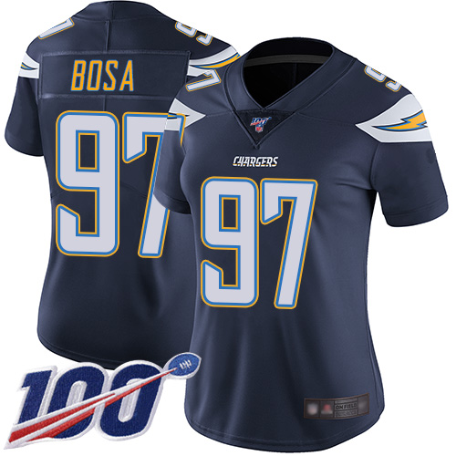 Nike Chargers #97 Joey Bosa Navy Blue Team Color Women's Stitched NFL 100th Season Vapor Limited Jersey Nike Chargers #97 Joey Bosa Navy Blue Team Color Women's Stitched NFL 100th Season Vapor Limited Jersey
