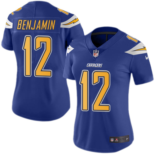 Nike Chargers #12 Travis Benjamin Electric Blue Women's Stitched NFL Limited Rush Jersey Nike Chargers #12 Travis Benjamin Electric Blue Women's Stitched NFL Limited Rush Jersey