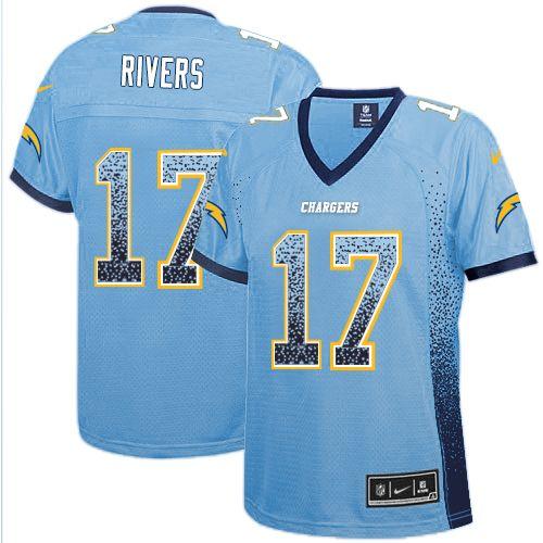 Nike Chargers #17 Philip Rivers Electric Blue Alternate Women's Stitched NFL Elite Drift Fashion Jersey Nike Chargers #17 Philip Rivers Electric Blue Alternate Women's Stitched NFL Elite Drift Fashion Jersey