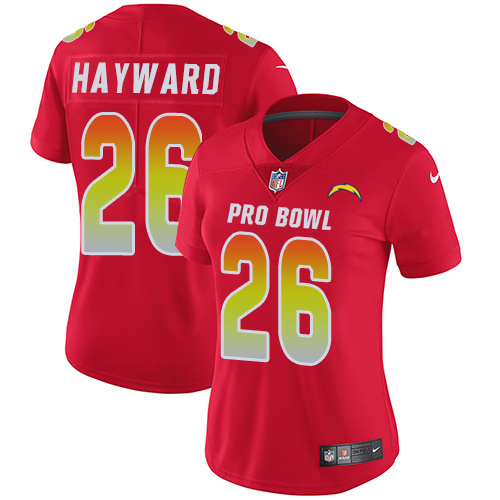 Nike Chargers #26 Casey Hayward Red Women's Stitched NFL Limited AFC 2018 Pro Bowl Jersey Nike Chargers #26 Casey Hayward Red Women's Stitched NFL Limited AFC 2018 Pro Bowl Jersey