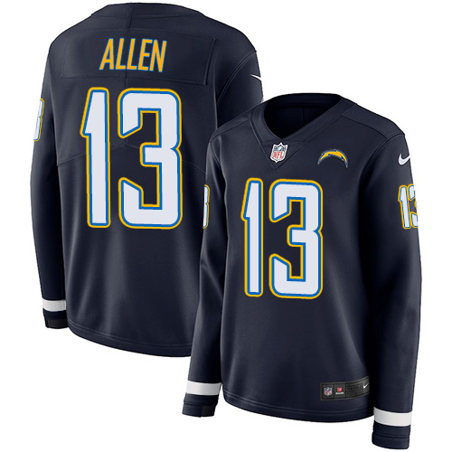 Nike Chargers #13 Keenan Allen Navy Blue Team Color Women's Stitched NFL Limited Therma Long Sleeve Jersey Nike Chargers #13 Keenan Allen Navy Blue Team Color Women's Stitched NFL Limited Therma Long Sleeve Jersey