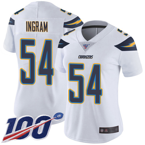Nike Chargers #54 Melvin Ingram White Women's Stitched NFL 100th Season Vapor Limited Jersey Nike Chargers #54 Melvin Ingram White Women's Stitched NFL 100th Season Vapor Limited Jersey
