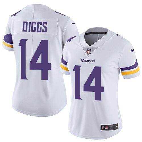 Nike Vikings #14 Stefon Diggs White Women's Stitched NFL Vapor Untouchable Limited Jersey Nike Vikings #14 Stefon Diggs White Women's Stitched NFL Vapor Untouchable Limited Jersey