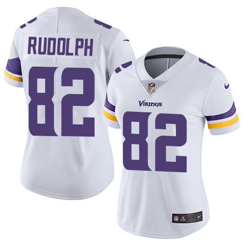 Nike Vikings #82 Kyle Rudolph White Women's Stitched NFL Vapor Untouchable Limited Jersey Nike Vikings #82 Kyle Rudolph White Women's Stitched NFL Vapor Untouchable Limited Jersey