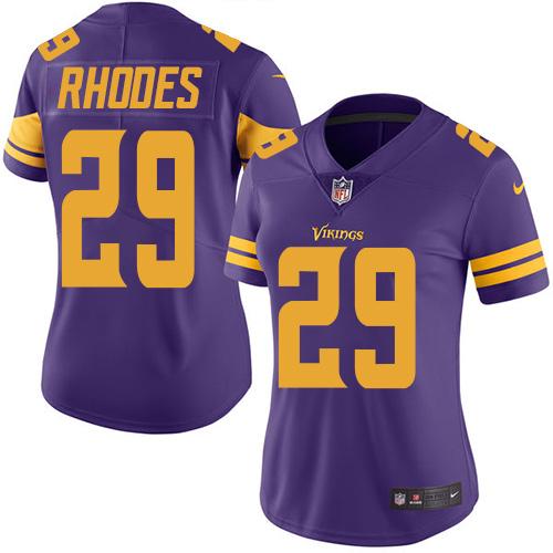 Nike Vikings #29 Xavier Rhodes Purple Women's Stitched NFL Limited Rush Jersey Nike Vikings #29 Xavier Rhodes Purple Women's Stitched NFL Limited Rush Jersey