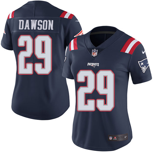 Nike Patriots #29 Duke Dawson Navy Blue Women's Stitched NFL Limited Rush Jersey Nike Patriots #29 Duke Dawson Navy Blue Women's Stitched NFL Limited Rush Jersey