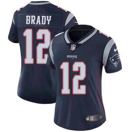 Nike Patriots #12 Tom Brady Navy Blue Team Color Women's Stitched NFL Vapor Untouchable Limited Jersey Nike Patriots #12 Tom Brady Navy Blue Team Color Women's Stitched NFL Vapor Untouchable Limited Jersey