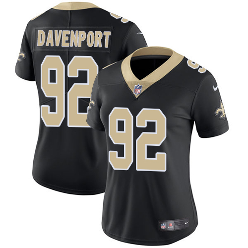 Nike Saints #92 Marcus Davenport Black Team Color Women's Stitched NFL Vapor Untouchable Limited Jersey Nike Saints #92 Marcus Davenport Black Team Color Women's Stitched NFL Vapor Untouchable Limited Jersey