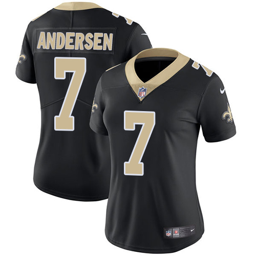 Nike Saints #7 Morten Andersen Black Team Color Women's Stitched NFL Vapor Untouchable Limited Jersey Nike Saints #7 Morten Andersen Black Team Color Women's Stitched NFL Vapor Untouchable Limited Jersey