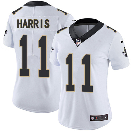Nike Saints #11 Deonte Harris White Women's Stitched NFL Vapor Untouchable Limited Jersey Nike Saints #11 Deonte Harris White Women's Stitched NFL Vapor Untouchable Limited Jersey