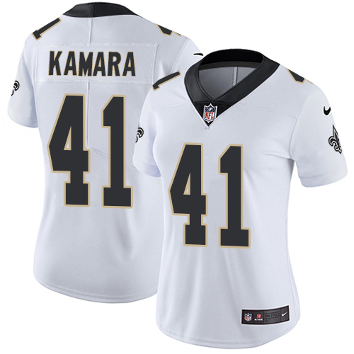 Nike Saints #41 Alvin Kamara White Women's Stitched NFL Vapor Untouchable Limited Jersey Nike Saints #41 Alvin Kamara White Women's Stitched NFL Vapor Untouchable Limited Jersey