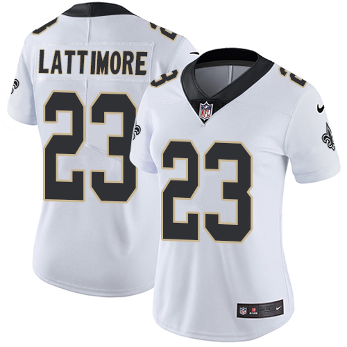 Nike Saints #23 Marshon Lattimore White Women's Stitched NFL Vapor Untouchable Limited Jersey Nike Saints #23 Marshon Lattimore White Women's Stitched NFL Vapor Untouchable Limited Jersey