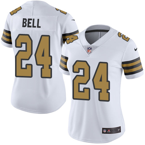 Nike Saints #24 Vonn Bell White Women's Stitched NFL Limited Rush Jersey Nike Saints #24 Vonn Bell White Women's Stitched NFL Limited Rush Jersey