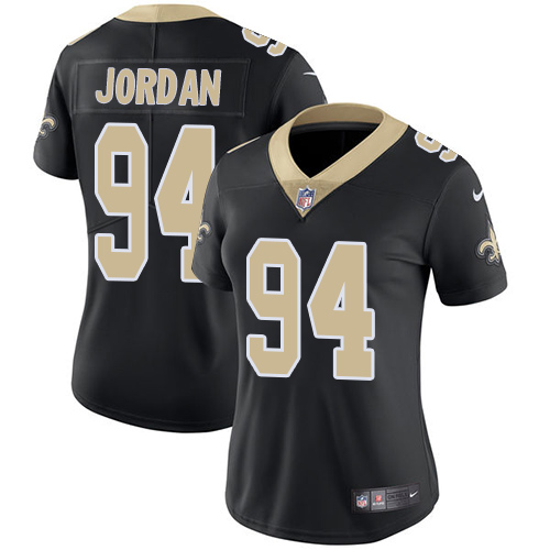Nike Saints #94 Cameron Jordan Black Team Color Women's Stitched NFL Vapor Untouchable Limited Jersey Nike Saints #94 Cameron Jordan Black Team Color Women's Stitched NFL Vapor Untouchable Limited Jersey
